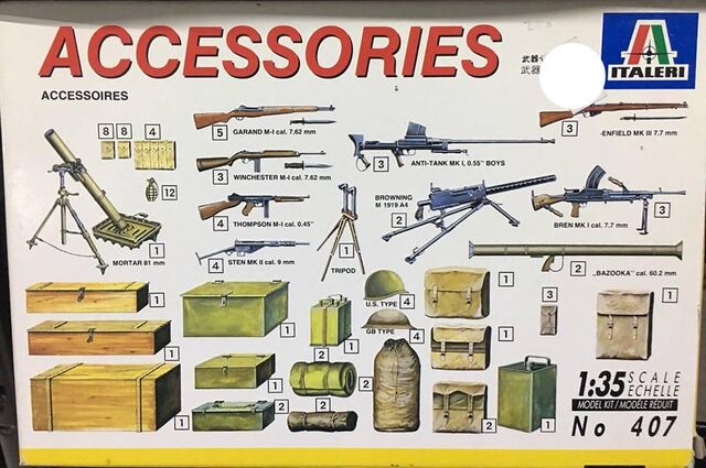 407, Accesories, 1/35, Italeri 