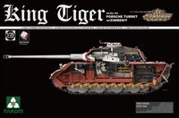 2046, King Tiger Sd.Kfz182 Porsche Turret w/Zimmerit, 1/35, Takom.
