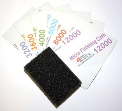 HSX-2050, Micro Finishing Cloth Abrasive Sheets w/Foam Back-Up Pad, Stevens International. 