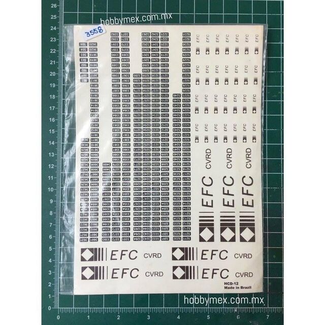 3558, EFC, Varias Escalas, Calcomanias Genericas. 1