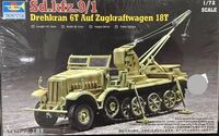 07251, Sd.Kfz.9/1 Drehkran 6T Auf Zugkraftwagen 18T, 1/72, Trumpeter.