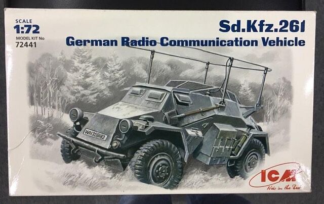 72441, Sd.Kfz.261 German Radio Communication Vehicle, 1/72, ICM.