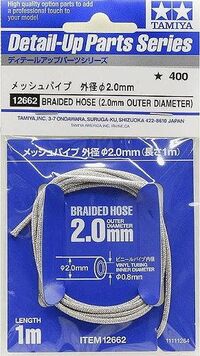 12662, Braided Hose (2.0 mm Outer Diameter), Tamiya. 