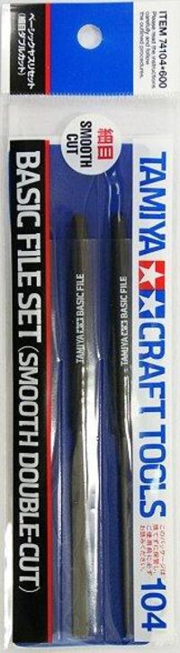 74104, Basic file set (smooth double cut), Tamiya. 