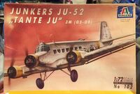 102, Junkers JU-52 "Tante Ju", 1/72, Italeri. 102, Junkers JU-52 "Tante Ju", 1/72, Italeri.