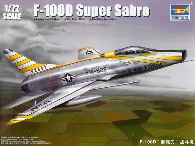 01649, F-100D Super Sabre, 1/72, Trumpeter.
