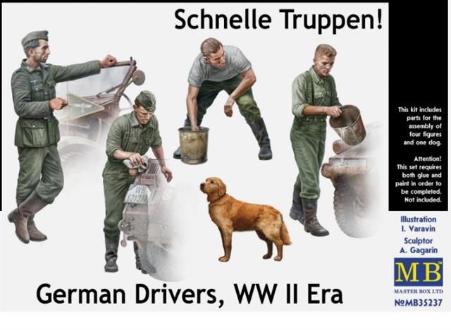 35237, Schnelle Truppen German Drivers WW II Era, 1/35, MasterBox