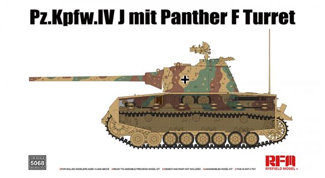 5068, Pz Kpfw.IV J mit Panther F Turret, 1/35, Riefield Model.