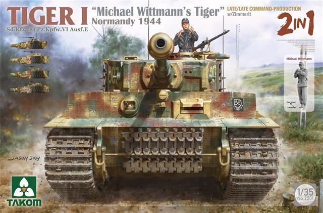 2201, Tiger I "Michael Witt,amm's Tiger" Normandy 1944, 1/35, Takom.