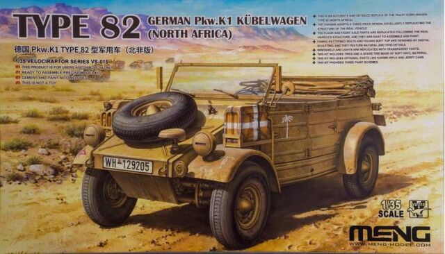 VS-015, Type 82 German Pkw. K1 Kubelwagen (North Africa), 1/35, Meng.