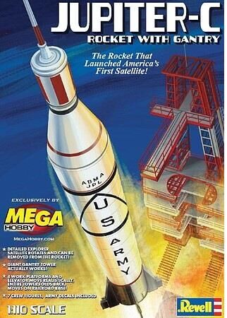 03706, Jupiter-C Rocket with Gantry, 1/110, Revell.