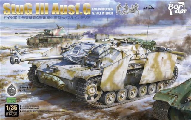 BT020, StuG III Ausf.G Late Production W/Full Interior, 1/35, Border.