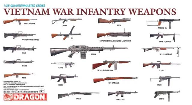 3818, Vietnam War Infantry Weapons, 1/35, Dragon.