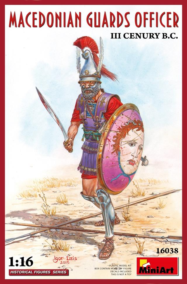 16038, Macedonian Guards Officer III century B.C., 1/16, MiniArt.