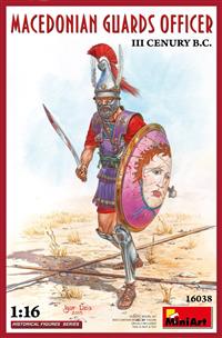 16038, Macedonian Guards Officer III century B.C., 1/16, MiniArt.