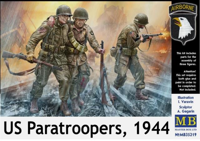 35219, US Paratroopers 1944, 1/35, Masterbox.