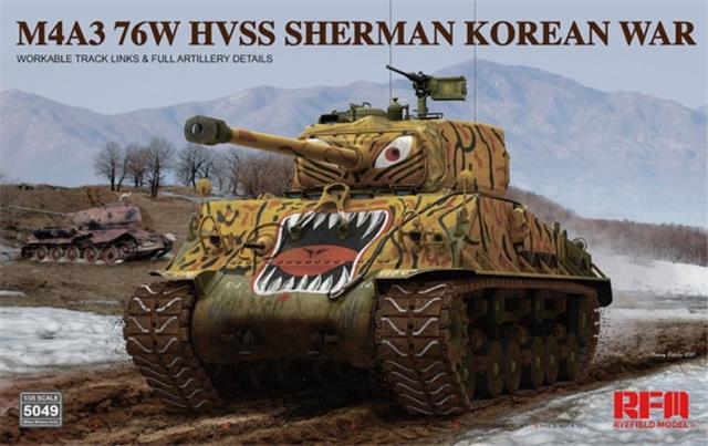 5049, M4A3 76W HVSS Sherman Korean War, 1/35, Ryefield Model.