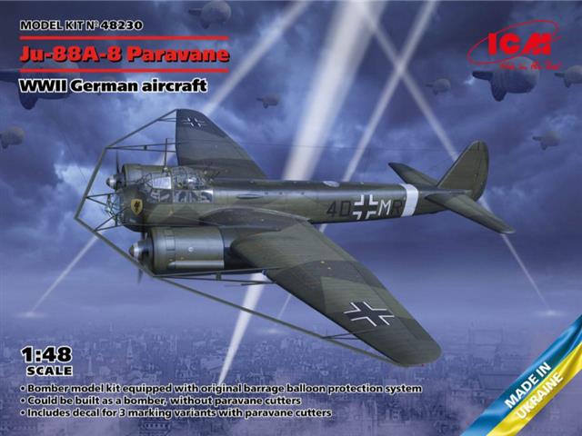 48230, Ju-88A-8 Paravane, 1/48, ICM.