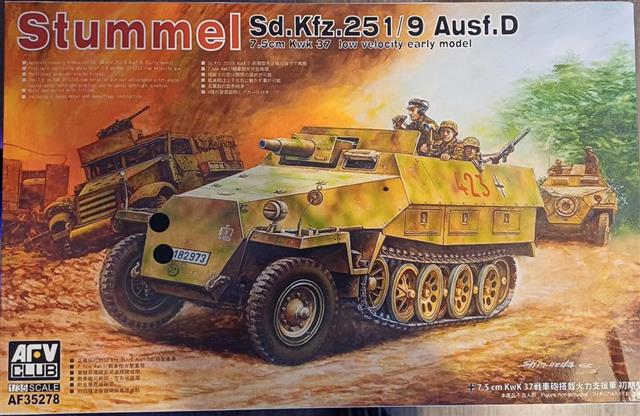 35278, Stummel Sd.Kfz.25 1/9 Uusf.D 7.5cm Kwk 37, 1/35, AFV Club.