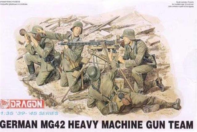 6064, German MG42, Heavy Machine Gun Team, 1/35, Dragon.