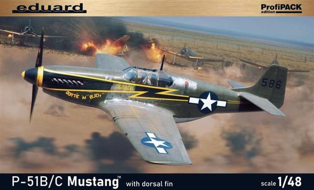 82108, Mustang P-51B/ C with dorsal fin, 1/48, Eduard.