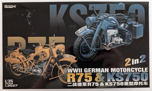 L3527, WWII German Motorcycle R75 & KS7500, 1/35, Great Wall Hobby.