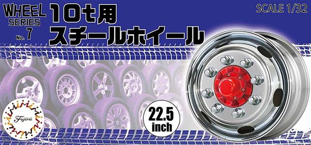 193489, 10T Steel Wheel 22.5 inch, 1/32, Fujimi.