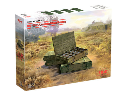 35795, RS-132 Ammunition Boxes, 1/35, Icm.