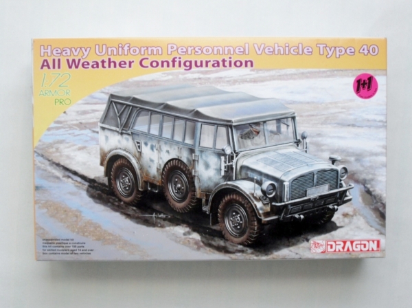 7421, Heavy Uniform Personnel Vehicle Type 40 All wheather Configuration, 1/72, Dragon.