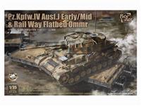 BT-025, Pz.Kpfw.IV Ausf J.Early/Mid & Rail Way Flatbed 0mmr, 1/35, Border.