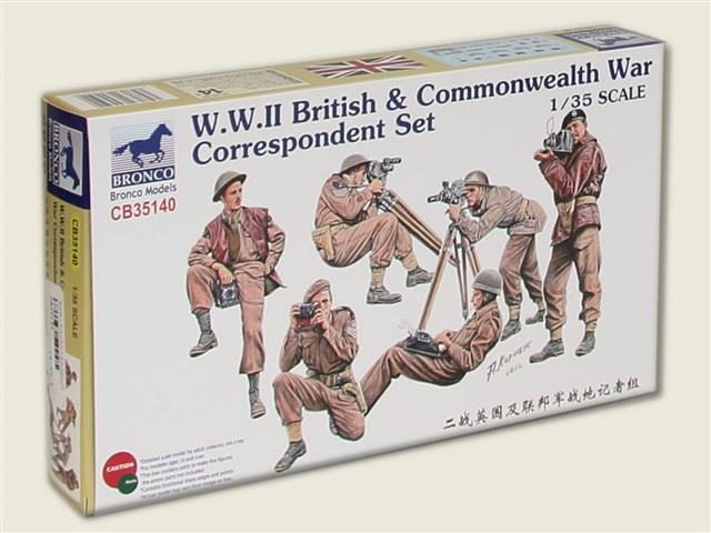 35140, W.W.II British & Commonwealth War Correspondent Set, 1/35, Bronco Models.