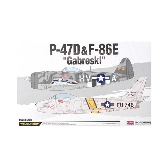 12530, P-47d & F-86E "Gabreski", 1/72, Academy. 
