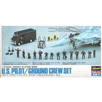 35007, U.S. Pilot/ Ground Crew Set, 1/72, Hasegawa.