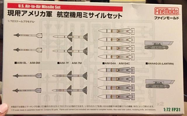 FP31, U.S. Air-to-Air Missile Set, 1/72, Fine Molds.