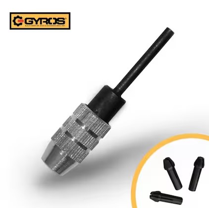 4501803, Mini Adaptador Chuck 0" to .098" 3 collets, Gyros