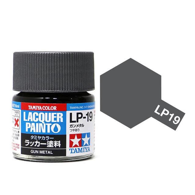 82119, Gun Metal LOacquer Paint LP-19, Tamiya.