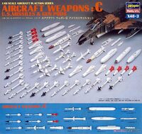 36003, Aircraft Weapons: C missiles & guns pods, 1/48, Hasegawa. 36003, Aircraft Weapons: C missiles & guns pods, 1/48, Hasegawa.