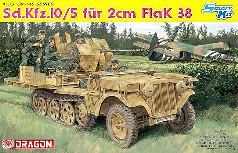 6676 Sd.Kfz.10/5 fnr 2cm Flak 38, 1/35, Dragon