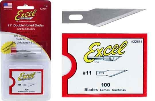 22611, 100pc 22611 No. 11 Knife Blades, Excel. 