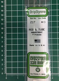 217, Tubos/Tiras de Estireno, Evergreen.