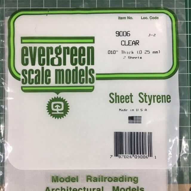 9006, Hoja de Estireno transparente, Evergreen.